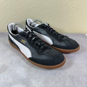 Puma Super Liga Og Retro Black White Leather Sneaker Mens Shoes Sz 12 Read Desc
